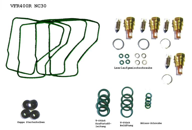 VFR400R NC30 Vergaserdichtsatz komplett