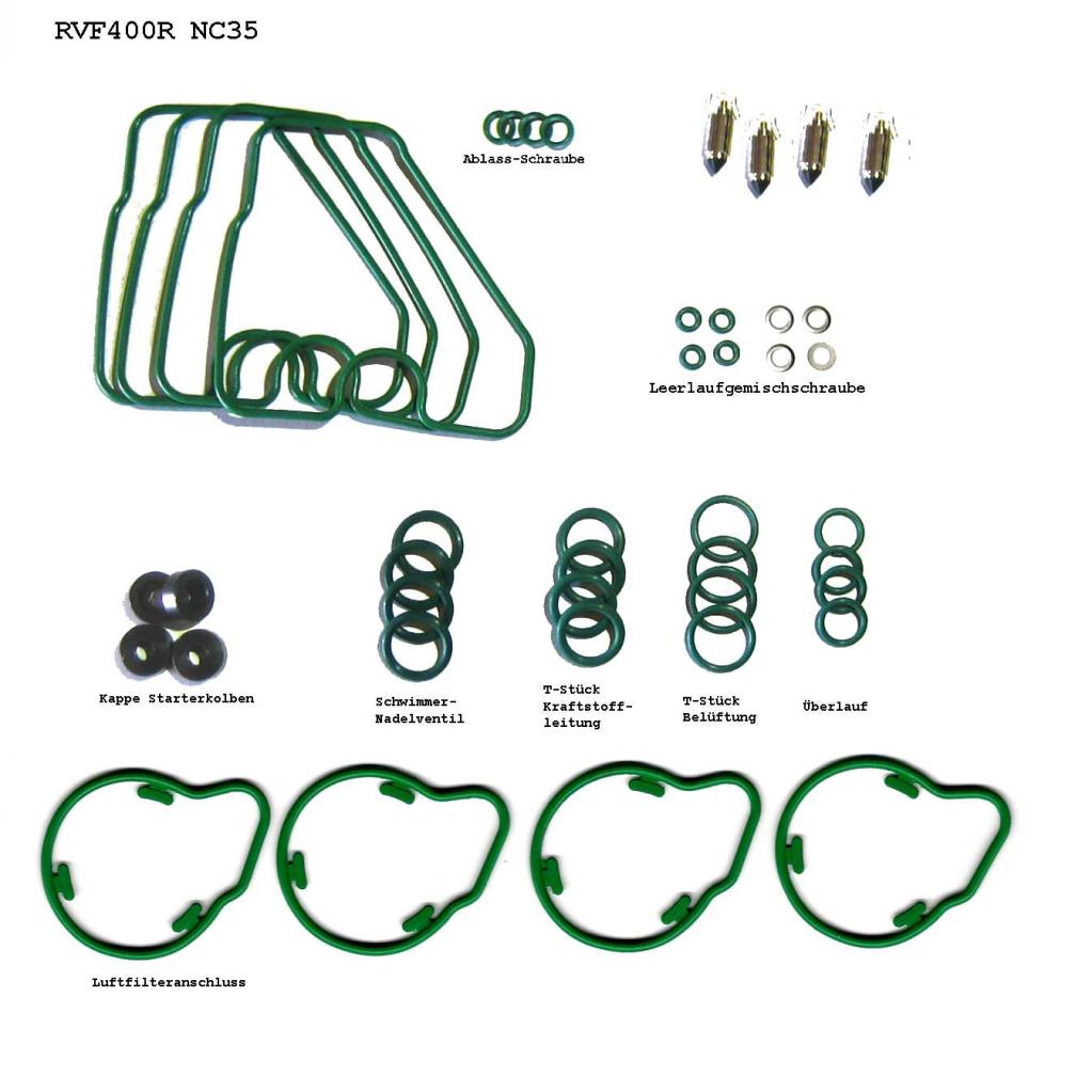 RVF400R NC35 Vergaserdichtsatz komplett
