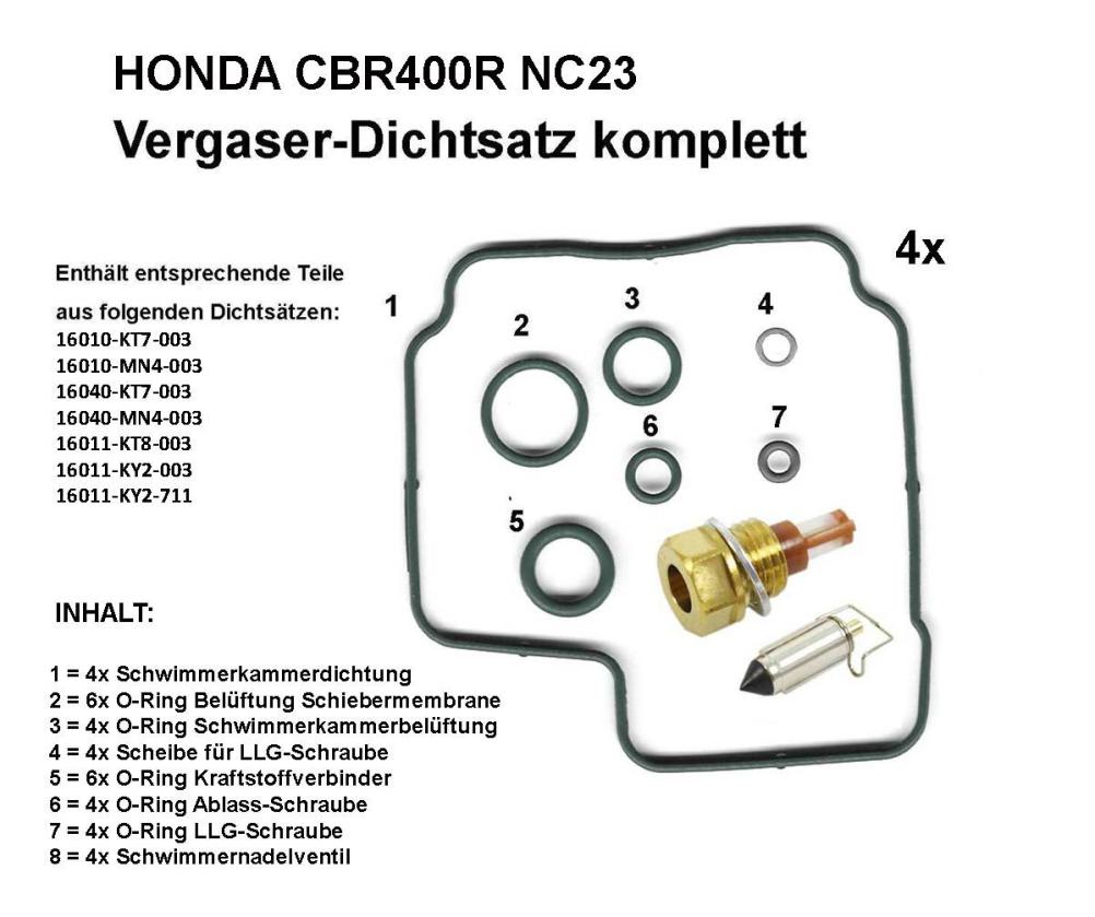 CBR400RR NC23 VergaserReparatursatz