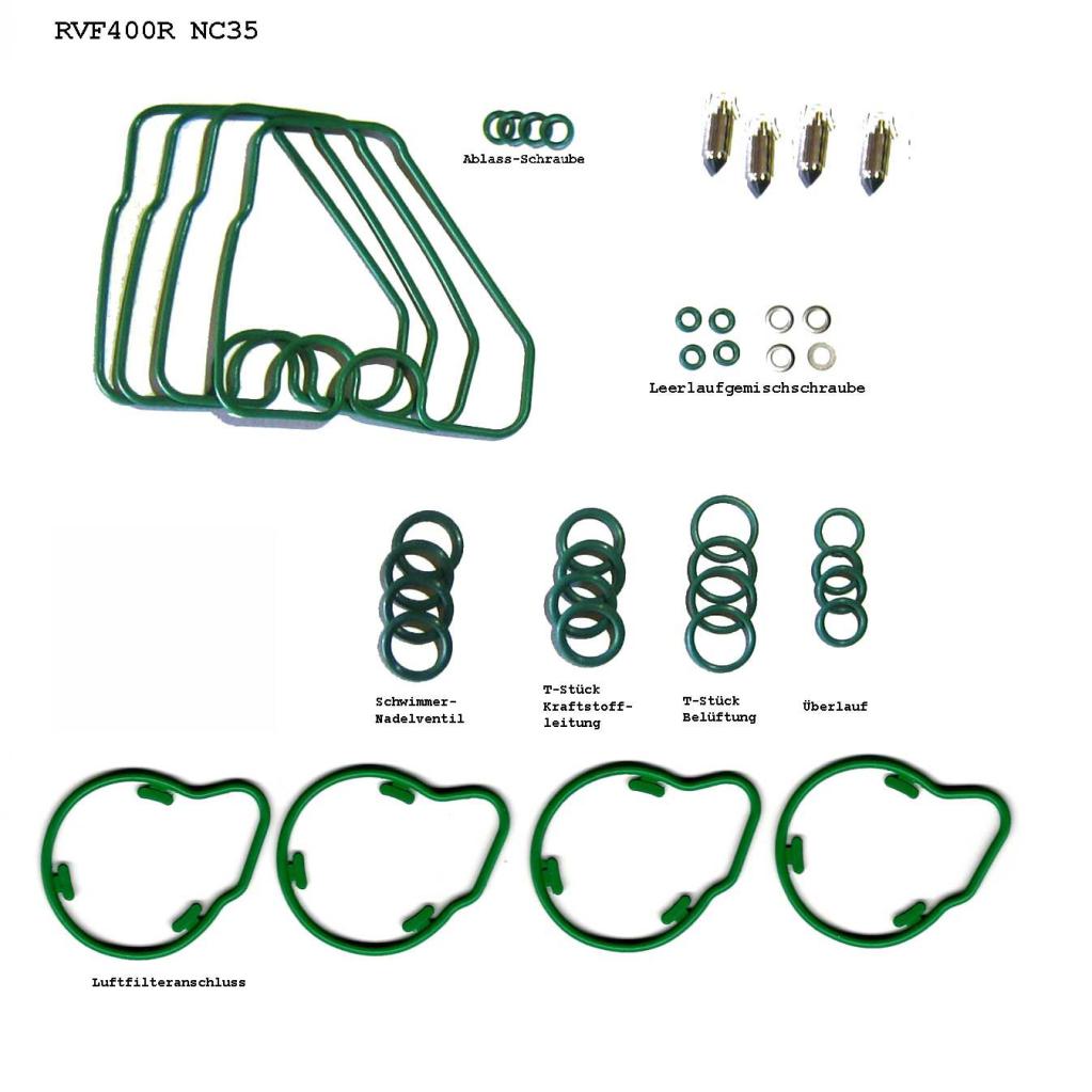 RVF400 NC35 Vergaserdichtsatz komplett